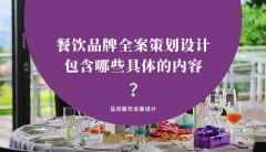 餐飲品牌全案策劃設計包含哪些具體的內容？（3）